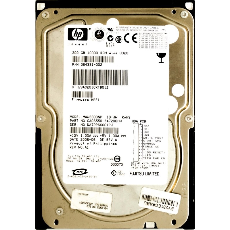 Жесткий диск HP 364331-002 300Gb U320SCSI 3.5" HDD 364331-002 - фото 36392