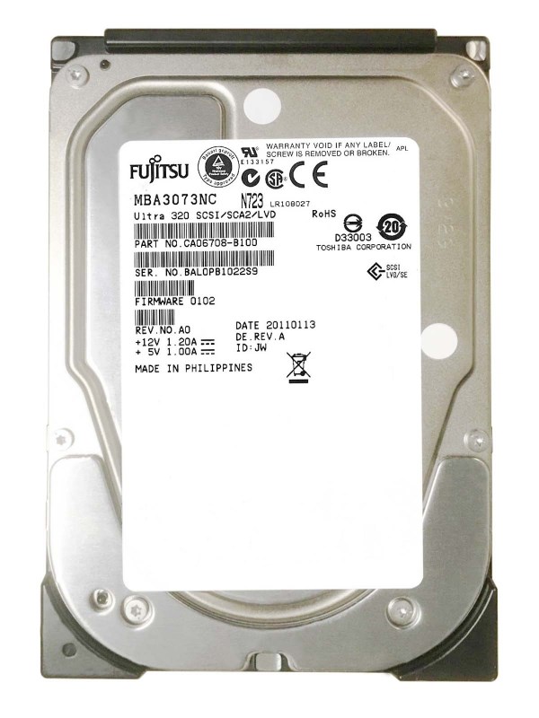 Жесткий диск Fujitsu CA06708-B100 73,5Gb U320SCSI 3.5" HDD CA06708-B100 - фото 36448