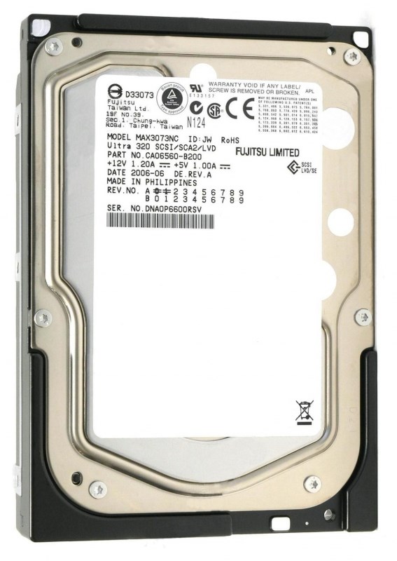 Жесткий диск Fujitsu CA06560-B200 73,5Gb U320SCSI 3.5" HDD CA06560-B200 - фото 36451