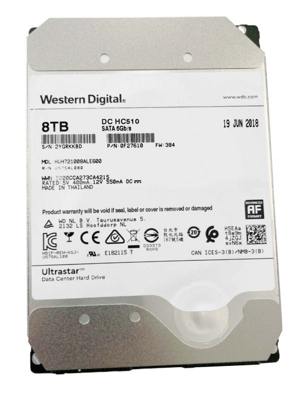 Жесткий диск HGST HUH721008ALE600 8Tb 7200 SATAIII 3,5" HDD HUH721008ALE600 - фото 36555