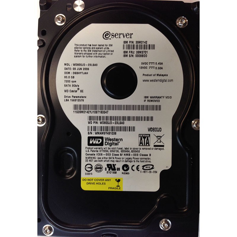 Жесткий диск IBM 39M0142 80Gb SATAII 3,5" HDD 39M0142 - фото 36661