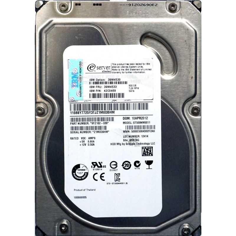 Жесткий диск IBM 68Y7725 500Gb SATAIII 3,5" HDD 68Y7725 - фото 36677