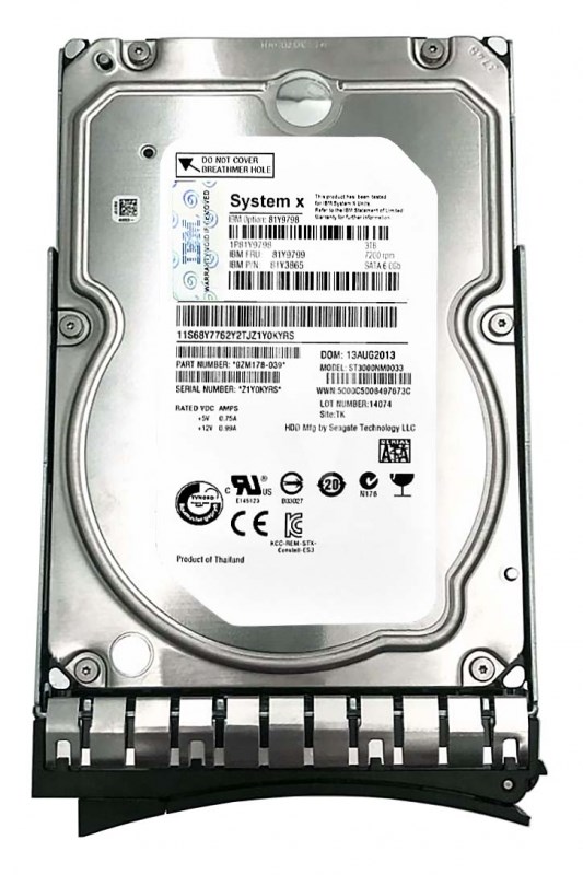 Жесткий диск IBM 81Y9799 3Tb 7200 SATAIII 3,5" HDD 81Y9799 - фото 36690