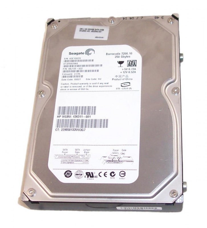 Жесткий диск HP 432394-001 250Gb SATAII 3,5" HDD 432394-001 - фото 36816