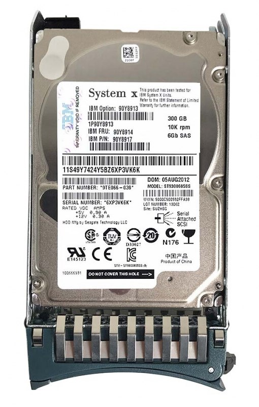 Жесткий диск IBM 90Y8917 300Gb 10000 SAS 2,5" HDD 90Y8917 - фото 37690