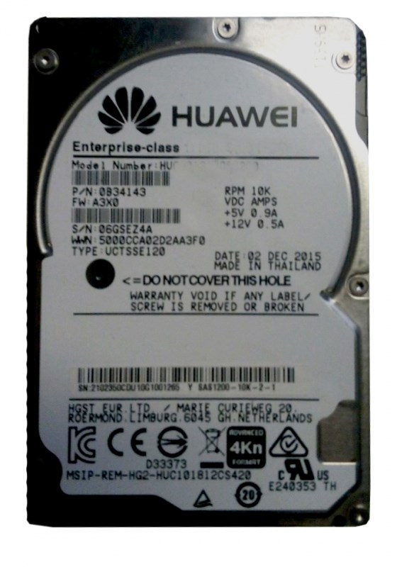 Жесткий диск Huawei 0B26063 600Gb 10000 SAS 2,5" HDD 0B26063 - фото 37722