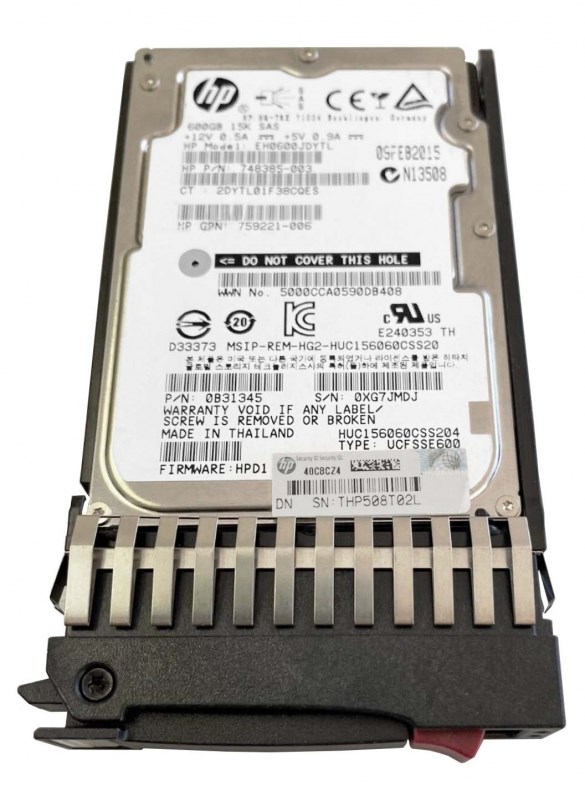 Жесткий диск HP 0B31345 600Gb 15000 SAS 2,5" HDD 0B31345 - фото 37752