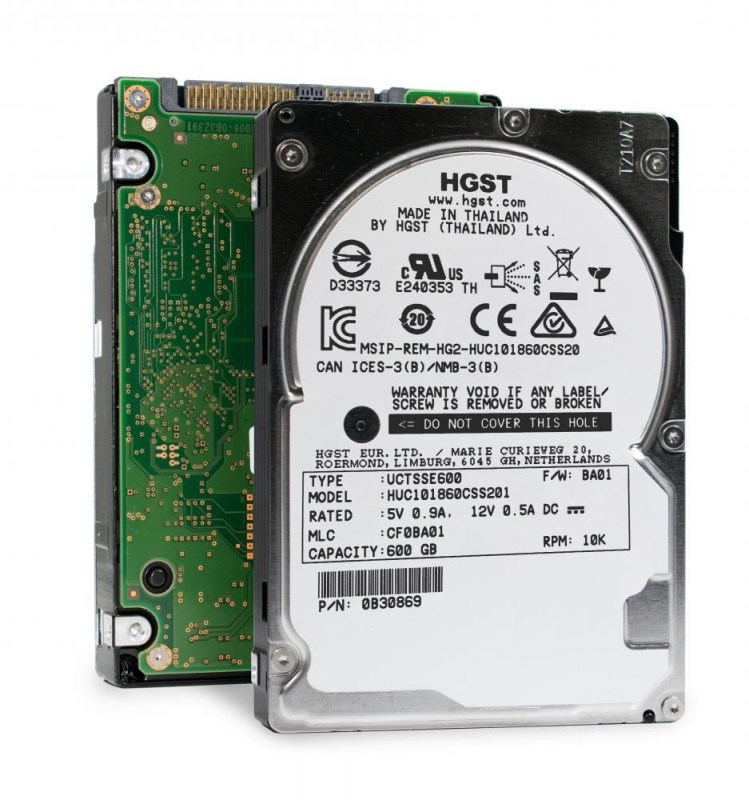 Жесткий диск HGST HUC101860CSS201 600Gb 10520 SAS 2,5" HDD HUC101860CSS201 - фото 37952