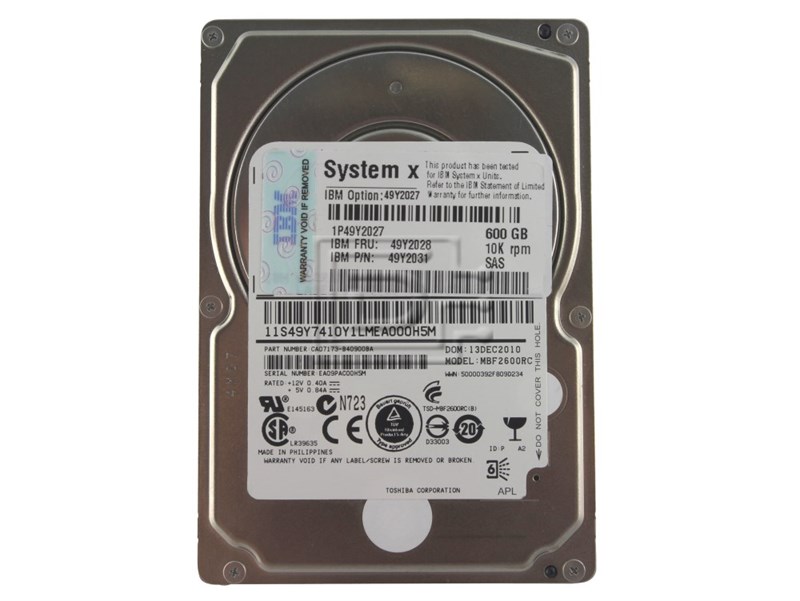 Жесткий диск IBM 49Y2031 300Gb SAS 2,5" HDD 49Y2031 - фото 38354