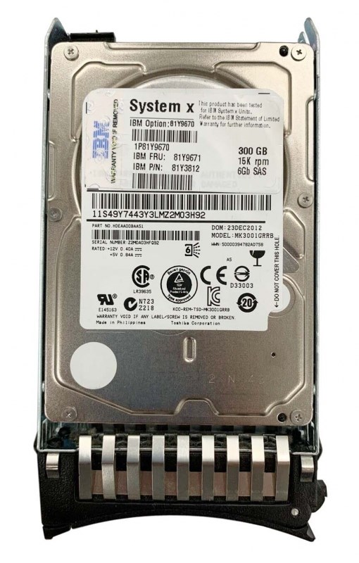 Жесткий диск IBM 00FN462 300Gb 15000 SAS 2,5" HDD 00FN462 - фото 38371