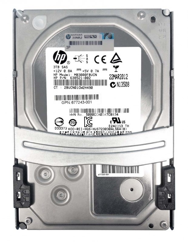 Жесткий диск HP 677355-001 3Tb 7200 SAS 3,5" HDD 677355-001 - фото 38527