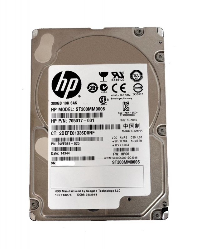 Жесткий диск HP 705017-001 300Gb SAS 2,5" HDD 705017-001 - фото 38569