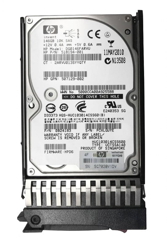 Жесткий диск HP 0B24183 146Gb 10000 SAS 2,5" HDD 0B24183 - фото 38598