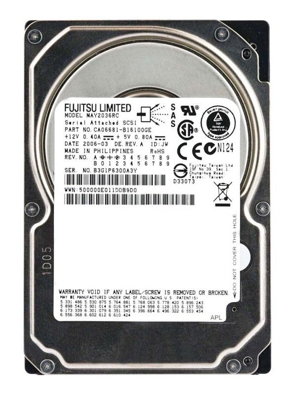 Жесткий диск Fujitsu CA06681-B16100GE 36Gb SAS 2,5" HDD CA06681-B16100GE - фото 38710