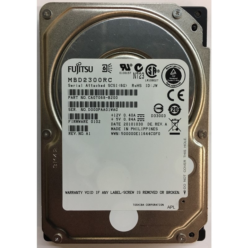 Жесткий диск Fujitsu CA07068-B200 300Gb SAS 2,5" HDD CA07068-B200 - фото 38713