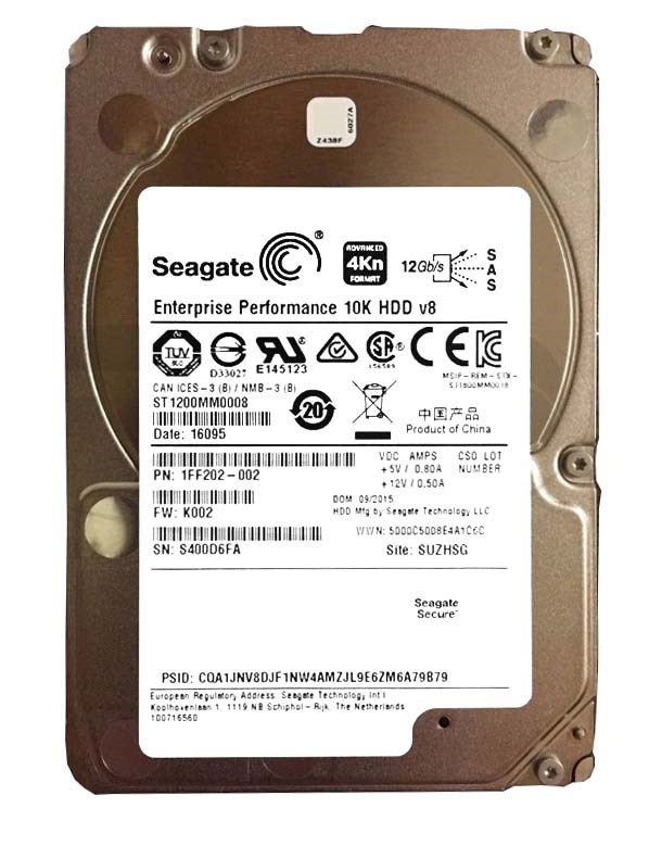 Жесткий диск Seagate 1FF202 1200Gb SAS 2,5" HDD 1FF202 - фото 40025