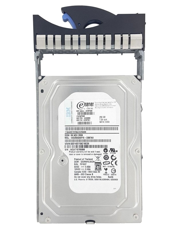 Жесткий диск IBM 44E9172 250Gb 7200 SATAII 3.5" HDD 44E9172 - фото 40123