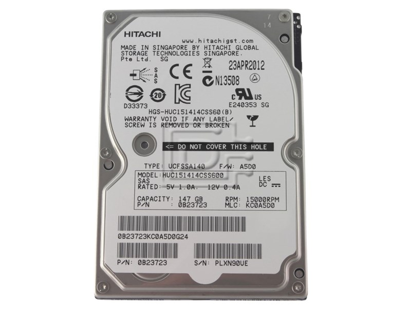 Жесткий диск Hitachi 0B23723 147Gb SAS 2,5" HDD 0B23723 - фото 40305