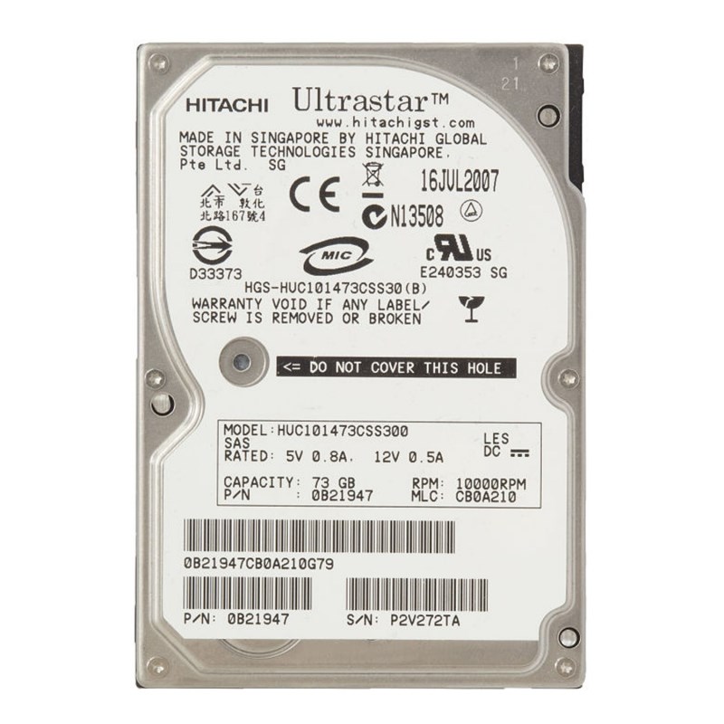 Жесткий диск Hitachi 0B21947 73Gb SAS 2,5" HDD 0B21947 - фото 40311