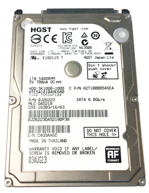 Жесткий диск Hitachi H2Y1000854SEA 1Tb 5400 SATAIII 2,5" HDD H2Y1000854SEA - фото 40674