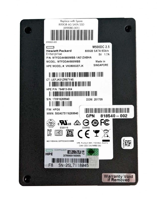 Жесткий диск HP 818538-B21 800Gb SATAIII 2,5" SSD 818538-B21 - фото 40710