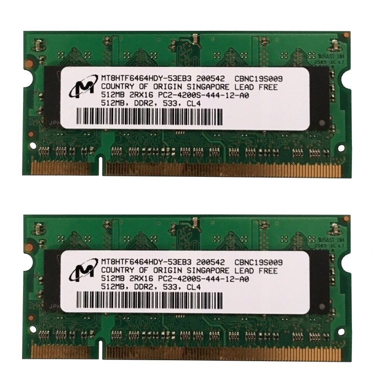 Оперативная память Micron MT8HTF6464HDY-53EB3 DDRII 512Mb MT8HTF6464HDY-53EB3 - фото 41346