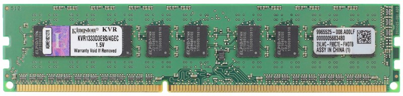 Оперативная память Kingston KVR1333D3E9S/4GEC DDRIII 4Gb KVR1333D3E9S/4GEC - фото 41626