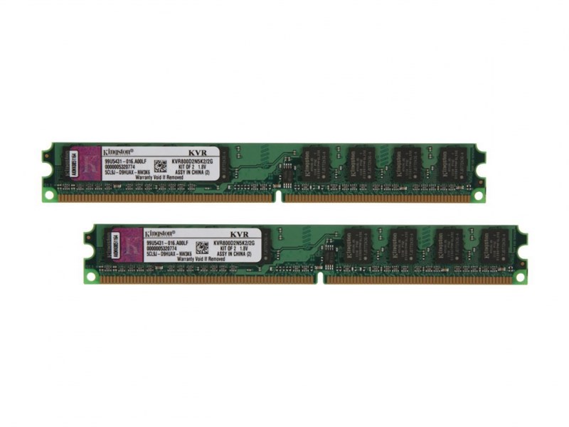 Оперативная память Kingston KVR800D2N5K2/2G DDRII 1Gb KVR800D2N5K2/2G - фото 41761