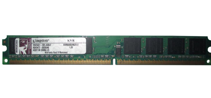 Оперативная память Kingston KVR800D2N6/512 DDRII 512Mb KVR800D2N6/512 - фото 41763