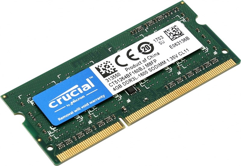 Оперативная память Crucial CT51264BF160BJ DDRIII 4Gb CT51264BF160BJ - фото 41942