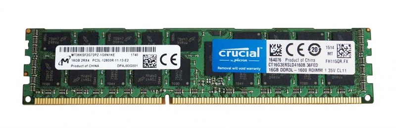 Оперативная память Micron CT16G3ERSLD4160B.36FED DDRIII 16Gb CT16G3ERSLD4160B.36FED - фото 42249