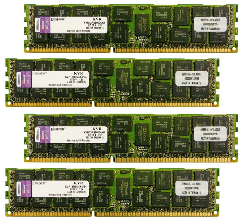 Оперативная память Kingston KVR13R9D4K4/64 DDRIII 64Gb KVR13R9D4K4/64 - фото 42411