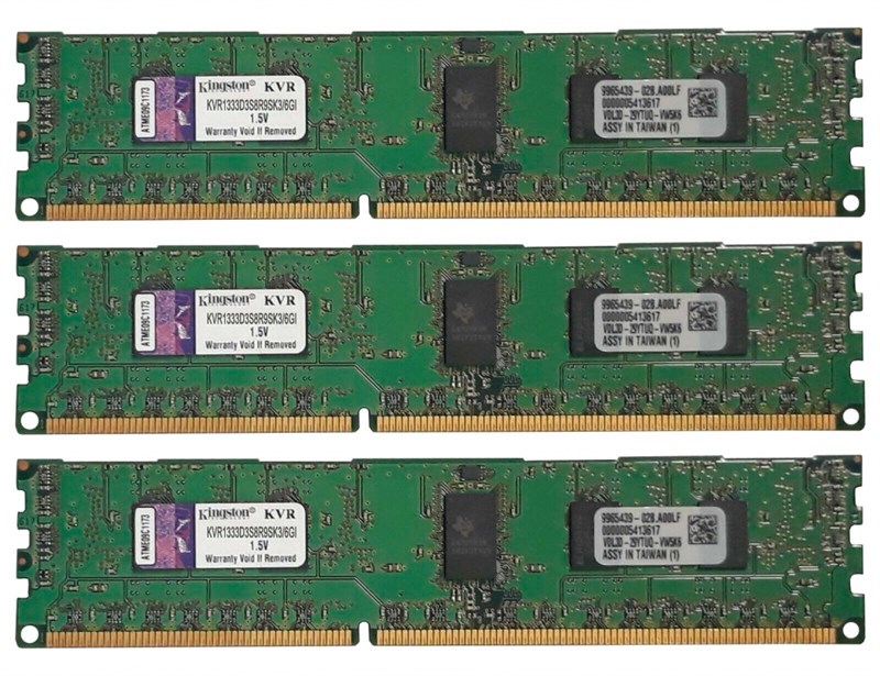 Оперативная память Kingston KVR1333D3S8R9SK3/6GI DDRIII 6Gb KVR1333D3S8R9SK3/6GI - фото 42430