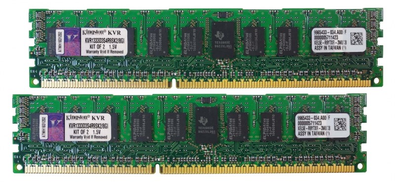 Оперативная память Kingston KVR1333D3S4R9SK2/8GI DDRIII 8Gb KVR1333D3S4R9SK2/8GI - фото 42442