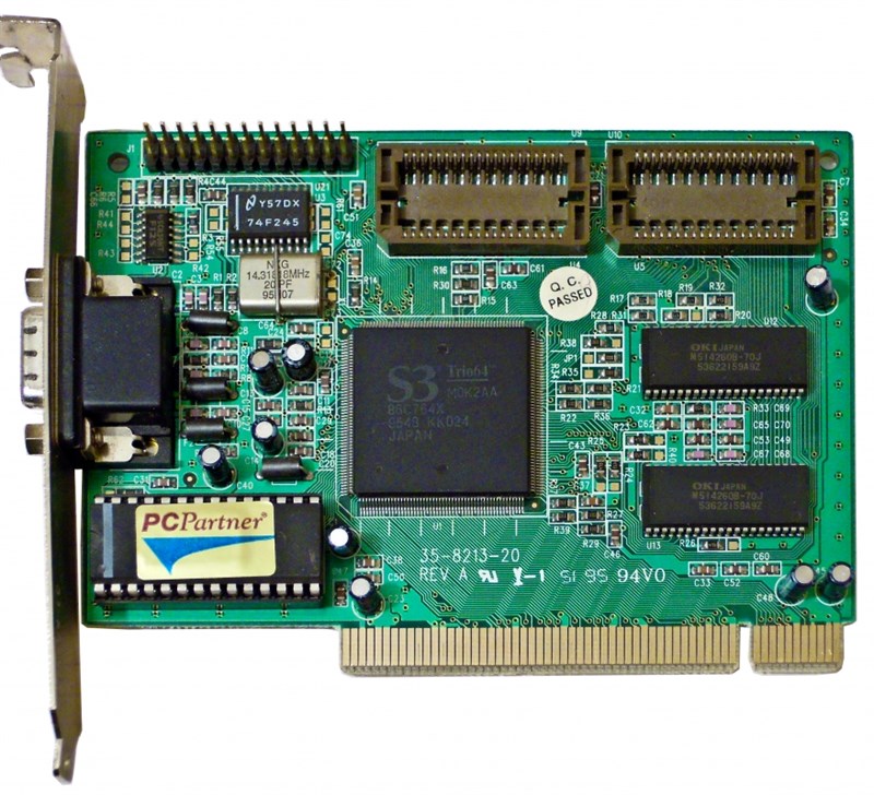 Видеокарта S3 Trio64v+ 1Mb PCI Trio64v+ - фото 45032