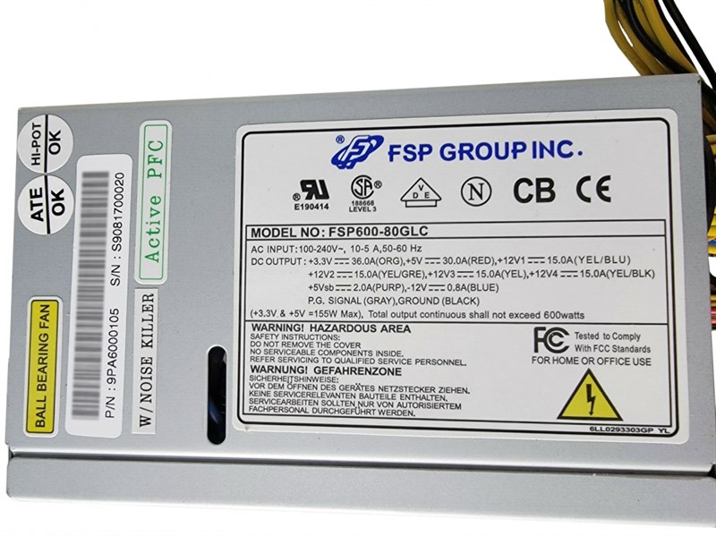 Блок Питания FSP FSP600-80GLC 600W FSP600-80GLC - фото 47088