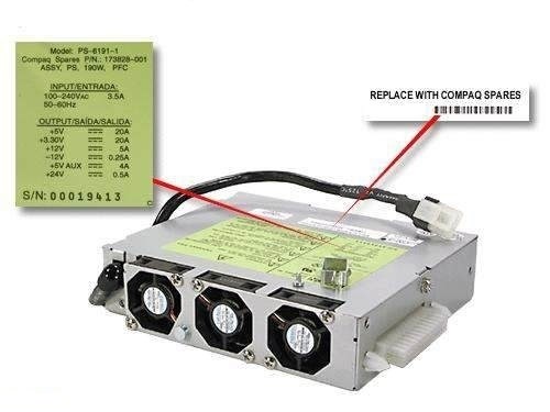 261437-001 Блок питания HP 200-Watts AC 100-240V Redundant Hot-Plug Power Supply for ProLiant DL360 G2 Server 261437-001 - фото 7620