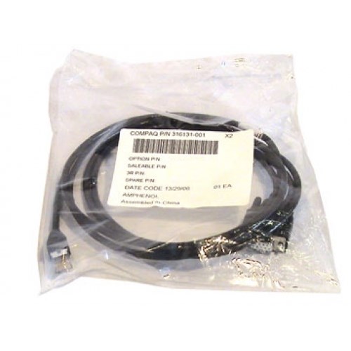 316131-001 Кабель HP Serial interface cable - Male DB-9 connector to male RJ-45 connector - 2.4m (8ft) long 316131-001 - фото 8306