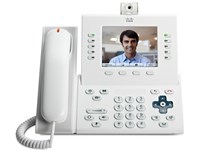 CP-9951-W-K9 Cisco IP видеотелефон Cisco, 5 линий, 2 x GE RJ-45, Color LCD 640х480, SIP, PoE CP-9951-W-K9