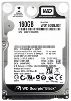 Жесткий Диск Western Digital WD1600BJKT 160Gb SATAII 2,5" HDD WD1600BJKT