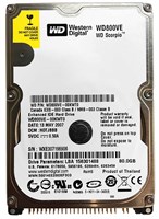 Жесткий диск Western Digital WD800VE 80Gb 5400 IDE 2,5" HDD WD800VE